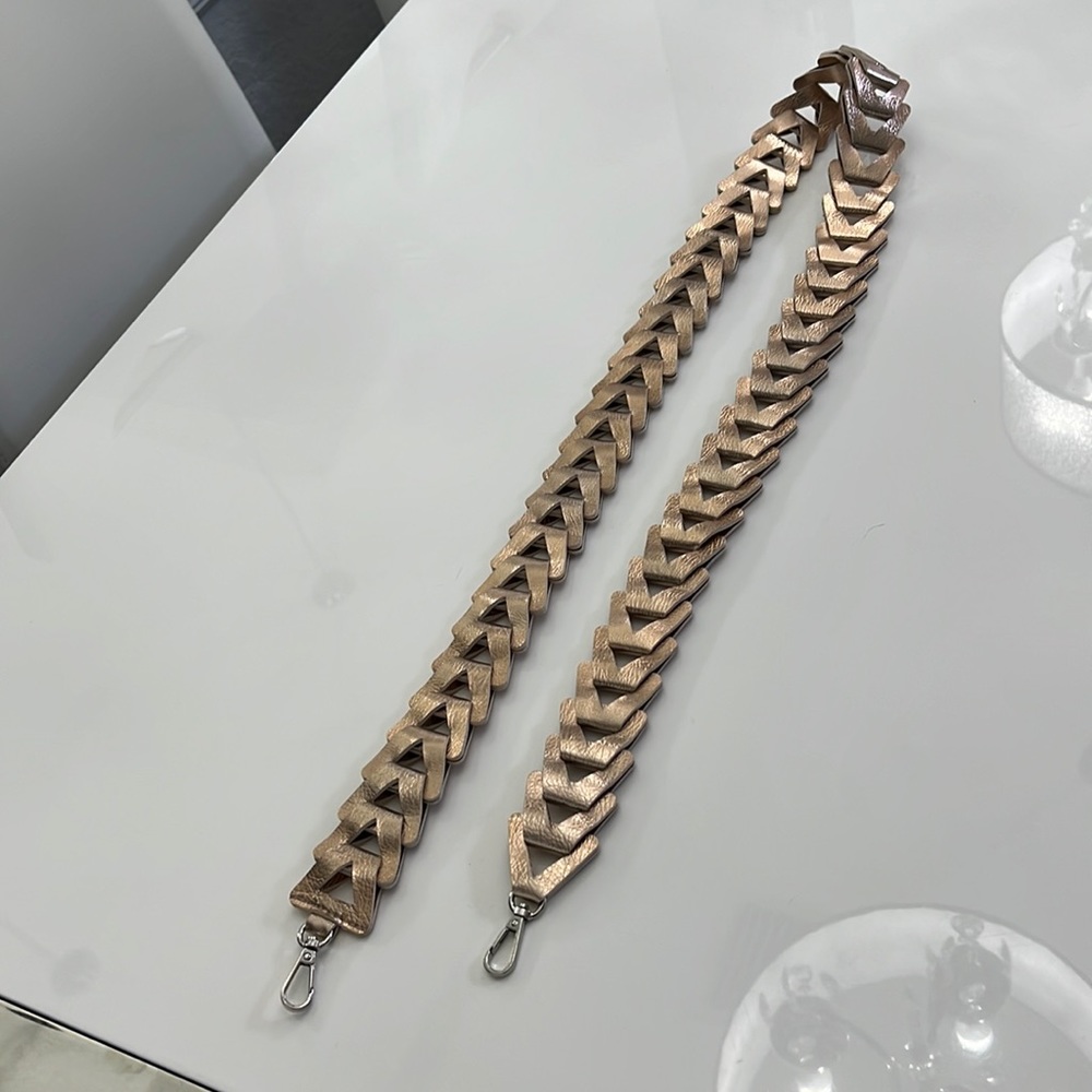 Rose gold phone strap